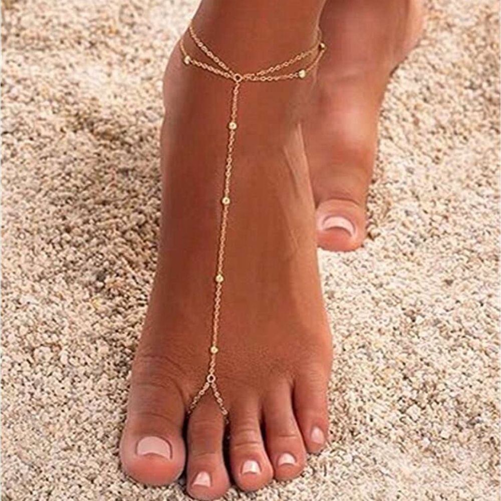 Gold anklet N1006